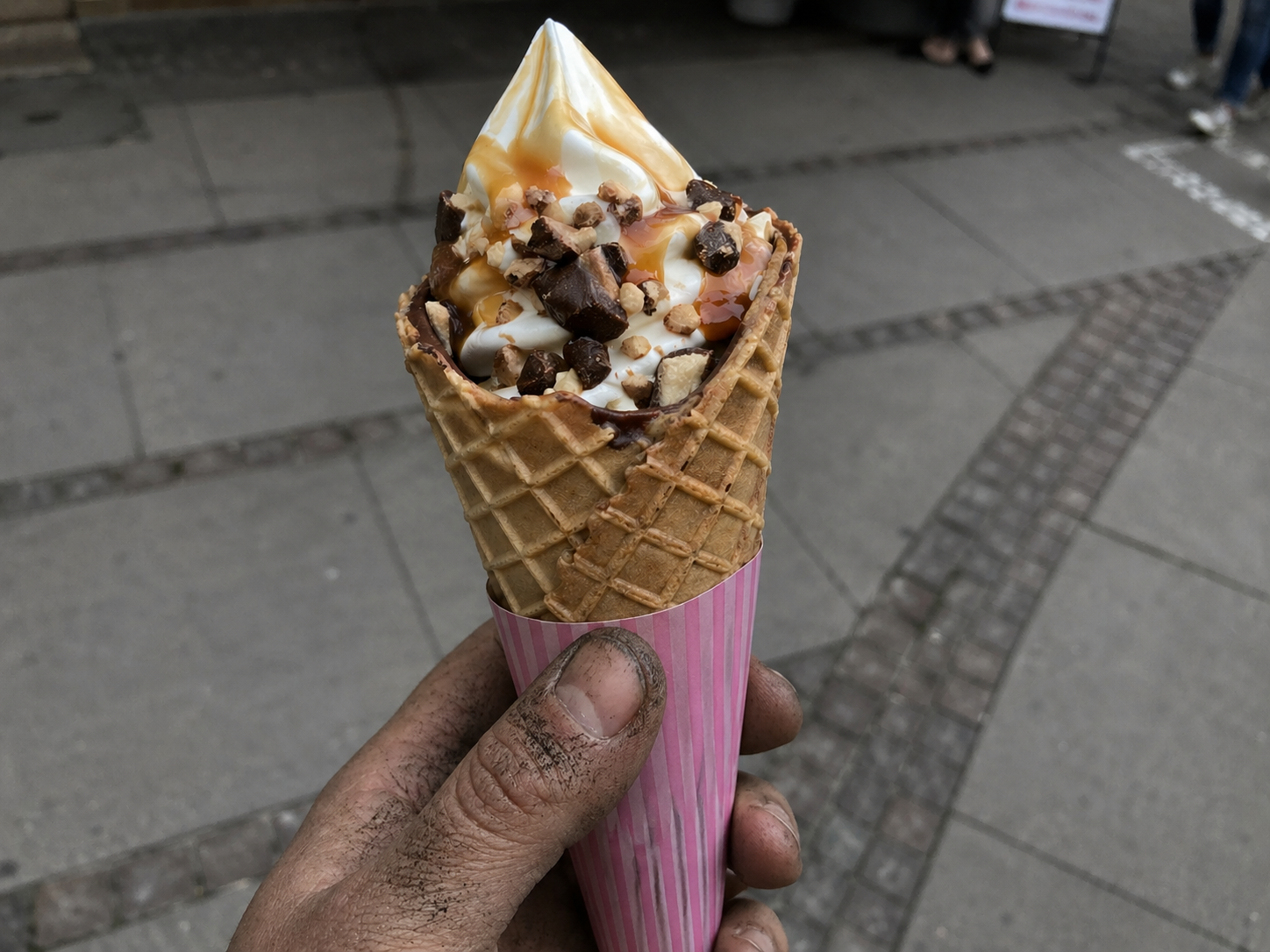 Vaffel med guf-is