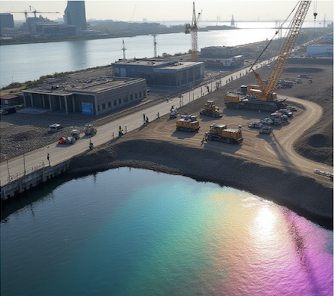 Byggeplads ved Aarhus Ø